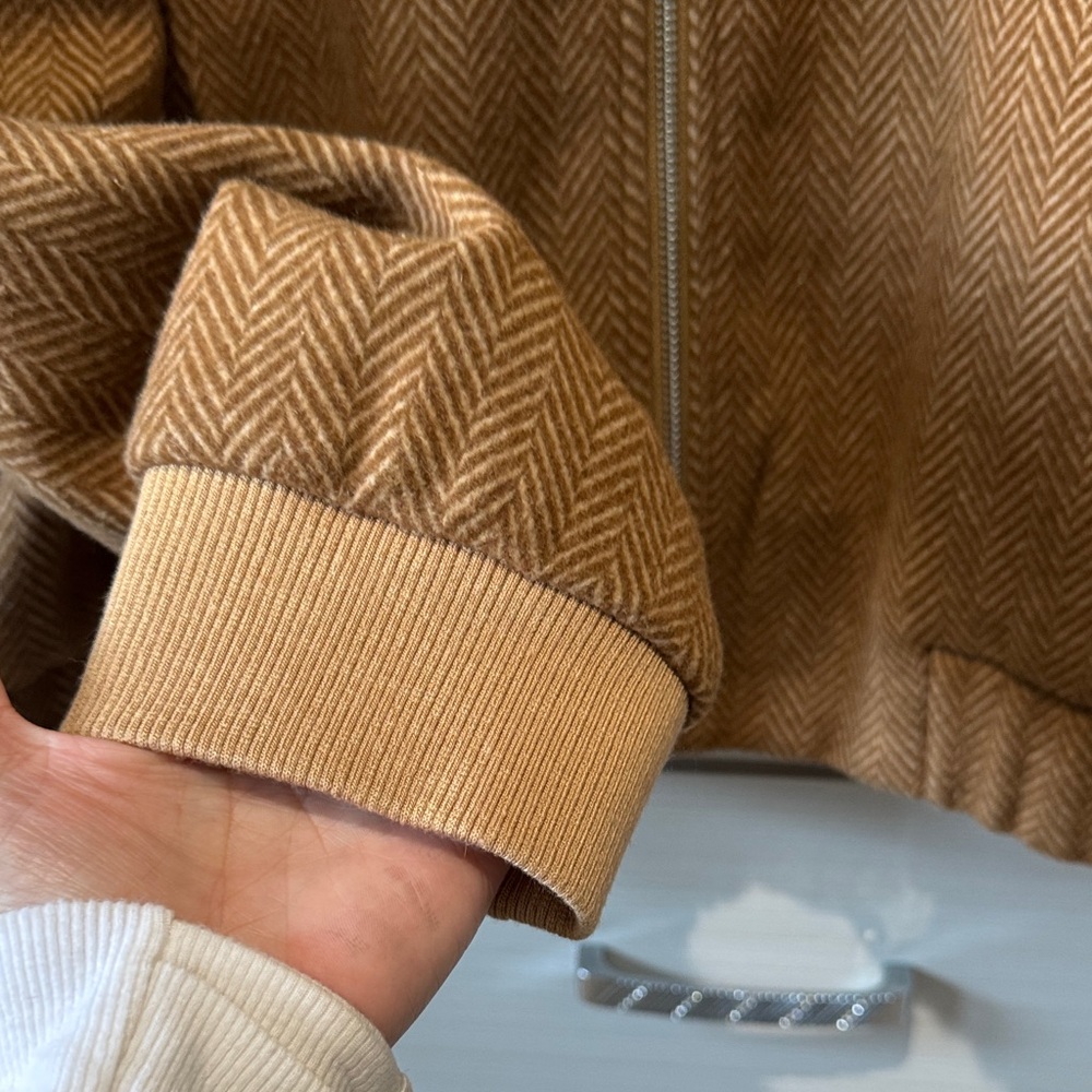 Loft Herringbone Bomber Jacket. NWT. - Picture 4 of 5